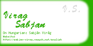 virag sabjan business card