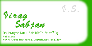 virag sabjan business card